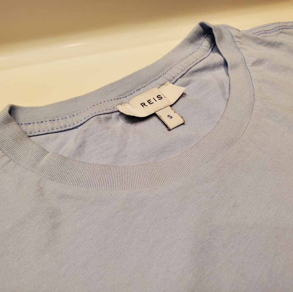 Reiss Blue Lightweight Cotton T-Shirt